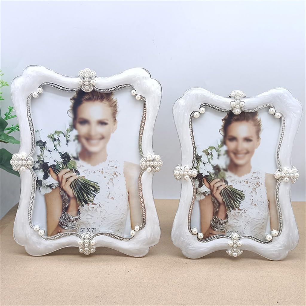 White Metal Frame Set for Wedding Keepsakes