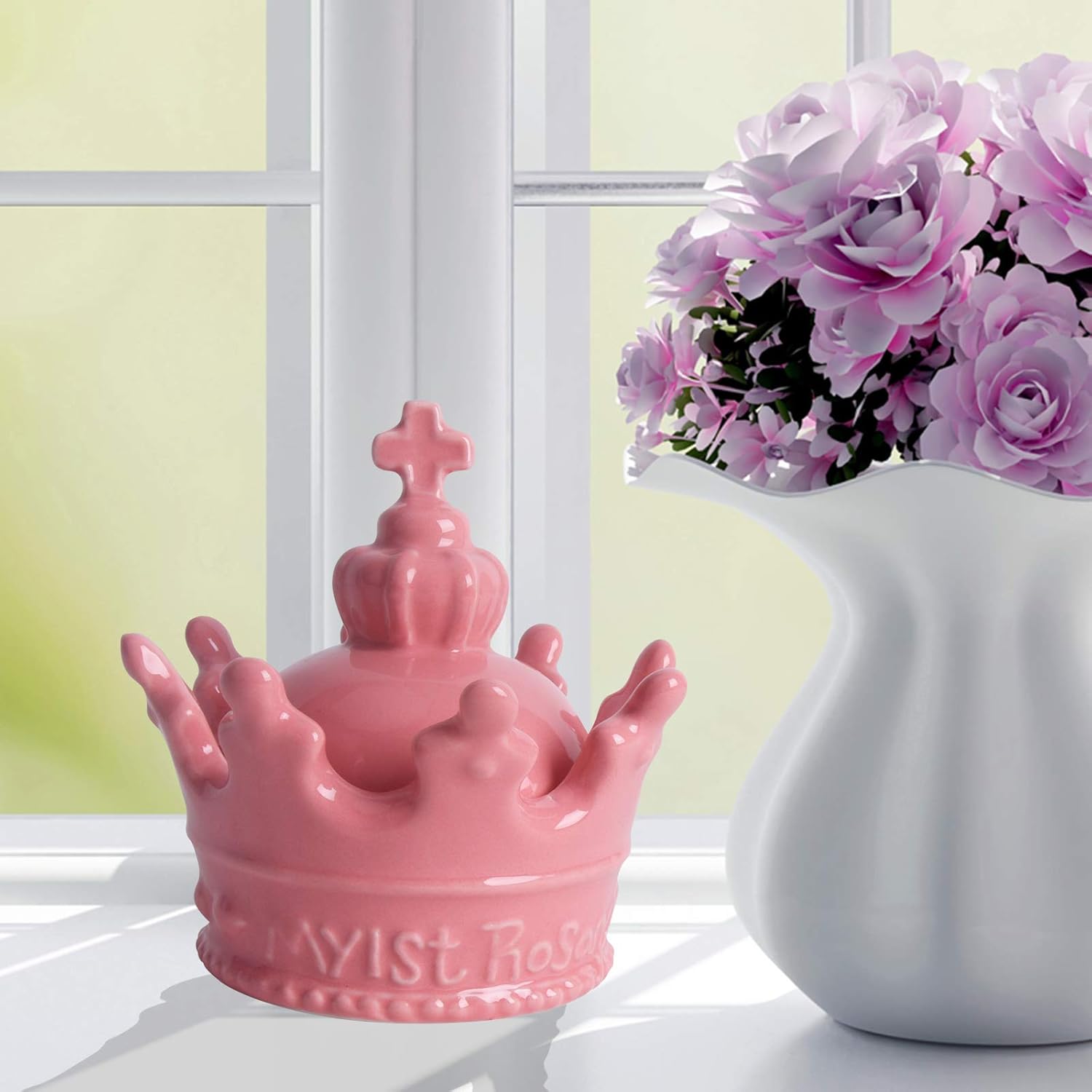 Vencer Pink Ceramic Rosary Gifting Set VBK-002P