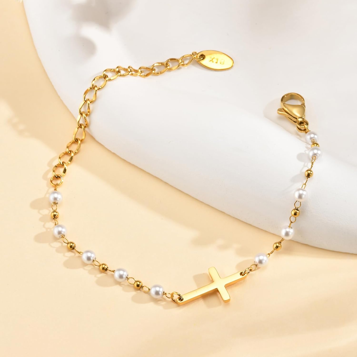 MEALGUET Baby Baptism Cross Bracelet Gift