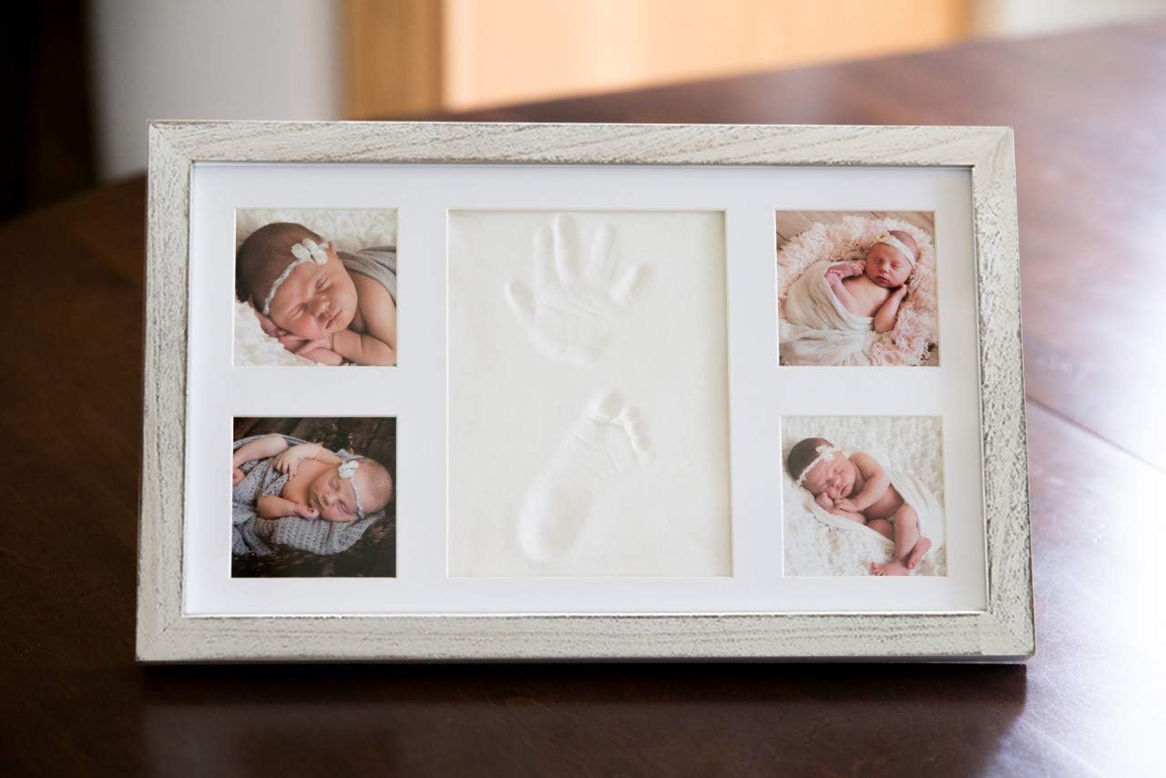 Little Hippo Baby Hand Footprint Kit Keepsake Frame