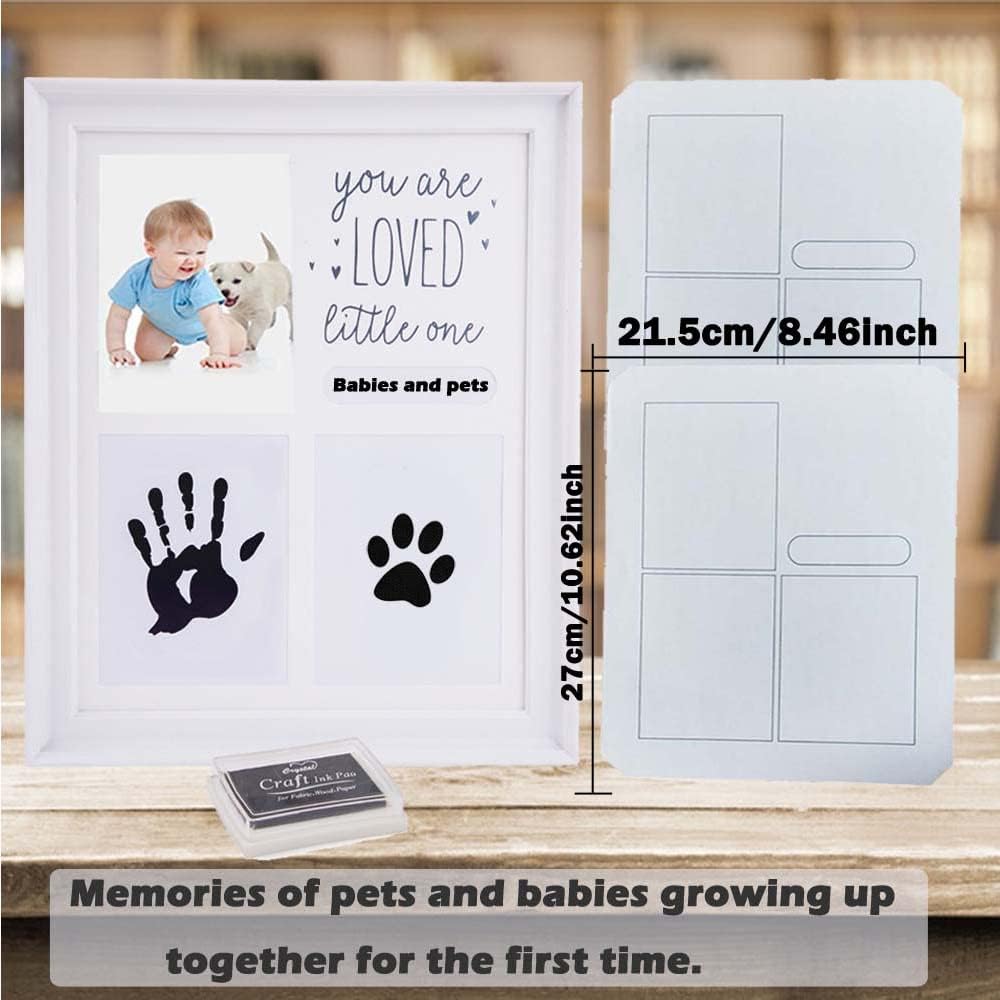 TRLREQ Baby Handprint Footprint Memory Frame Kit