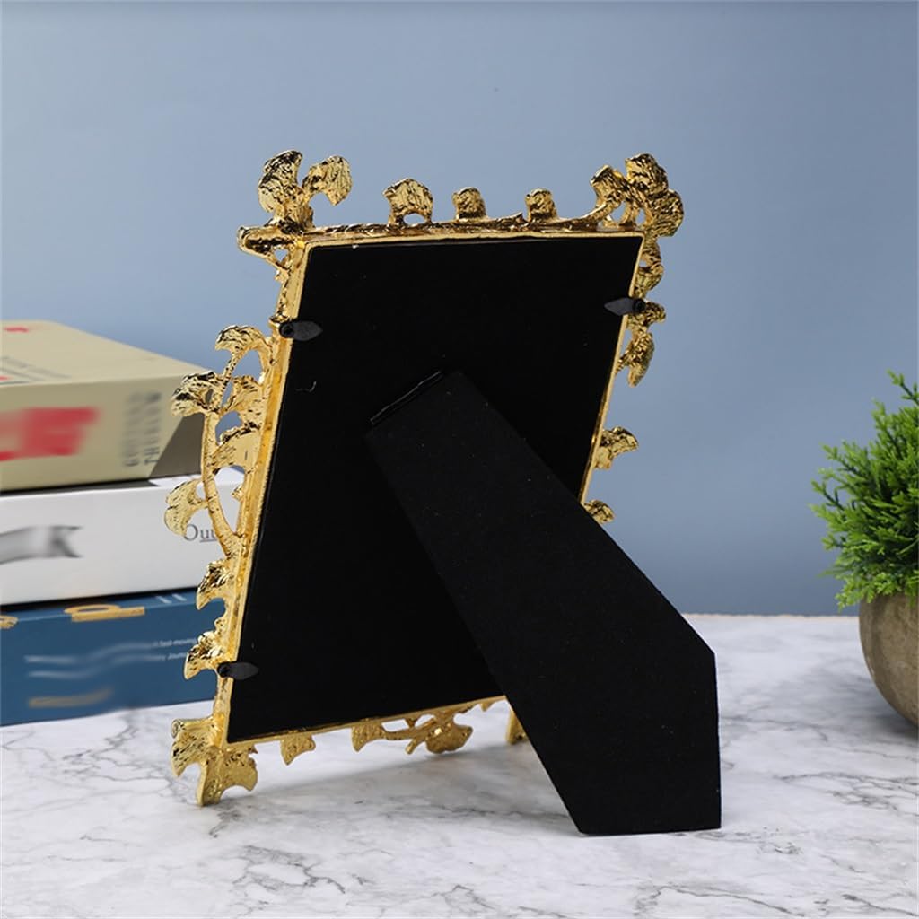 STBTOO 7inch Gold Accent Metal Photo Frame