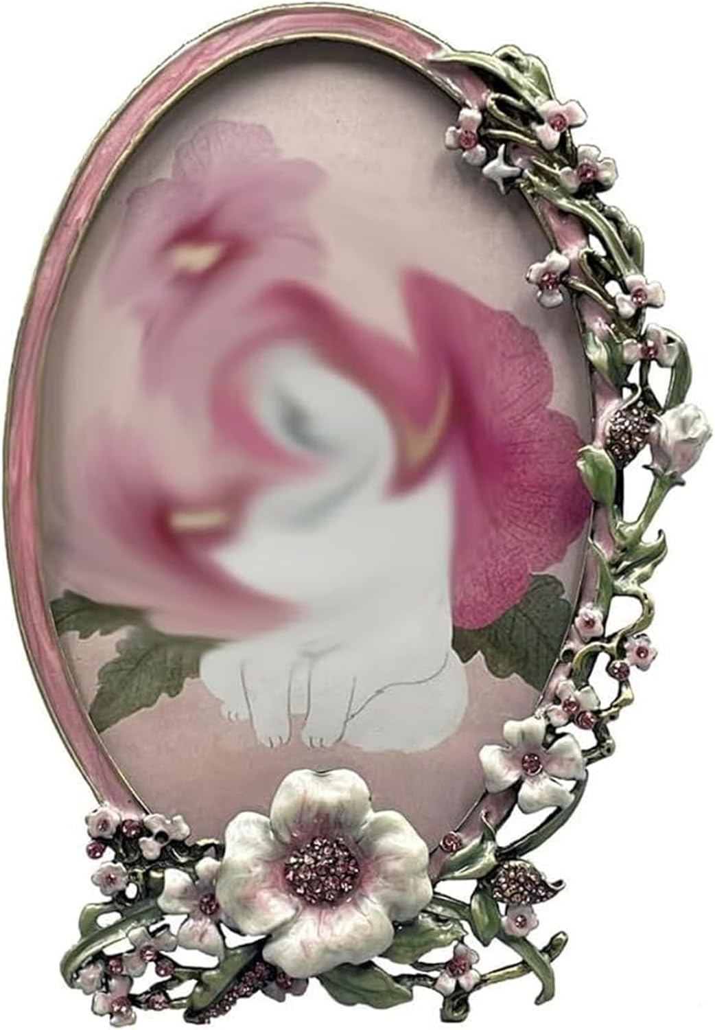 STBTOO 6inch Enamel Metal Frame Photo Decoration
