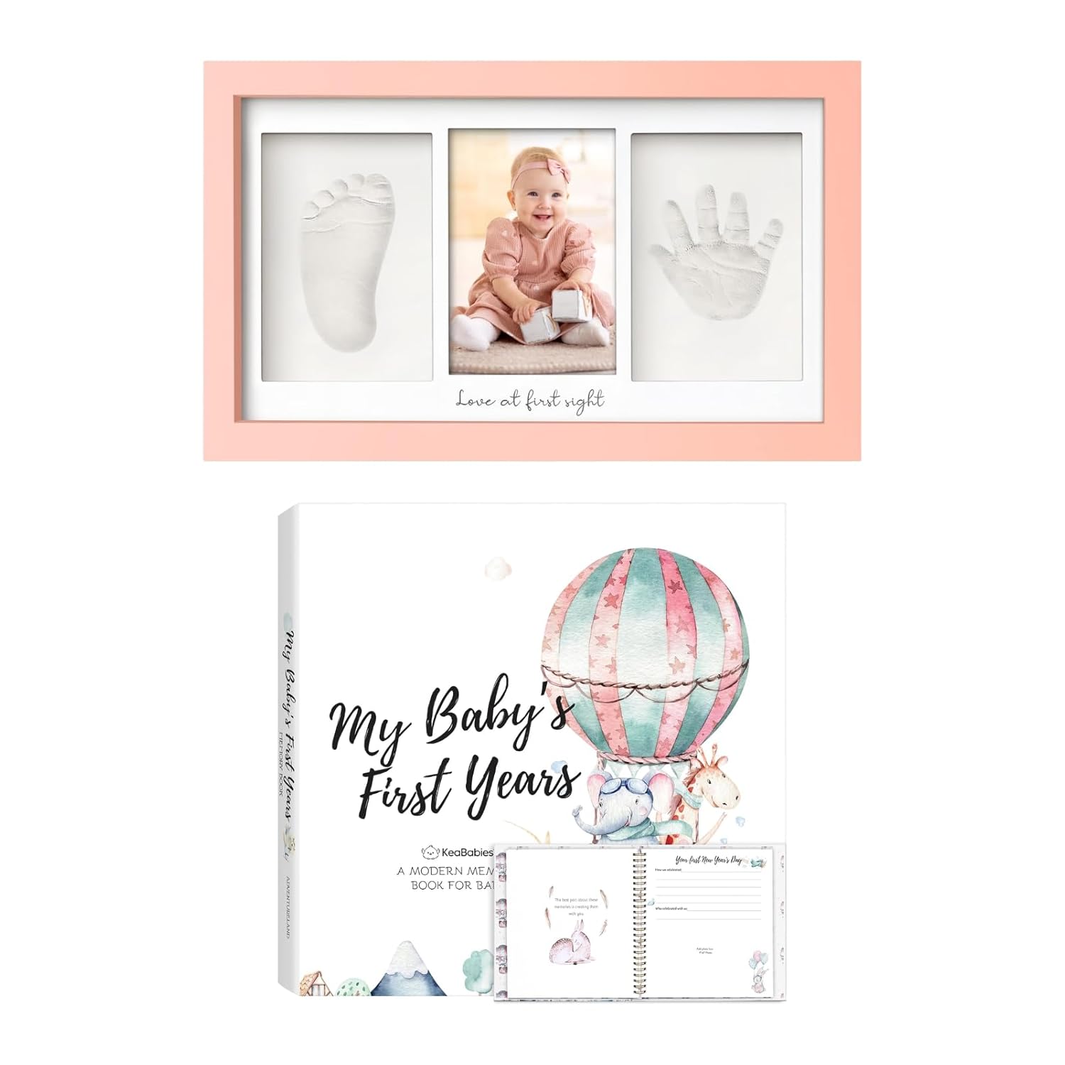KeaBabies Baby Footprint Kit Memory Book 1