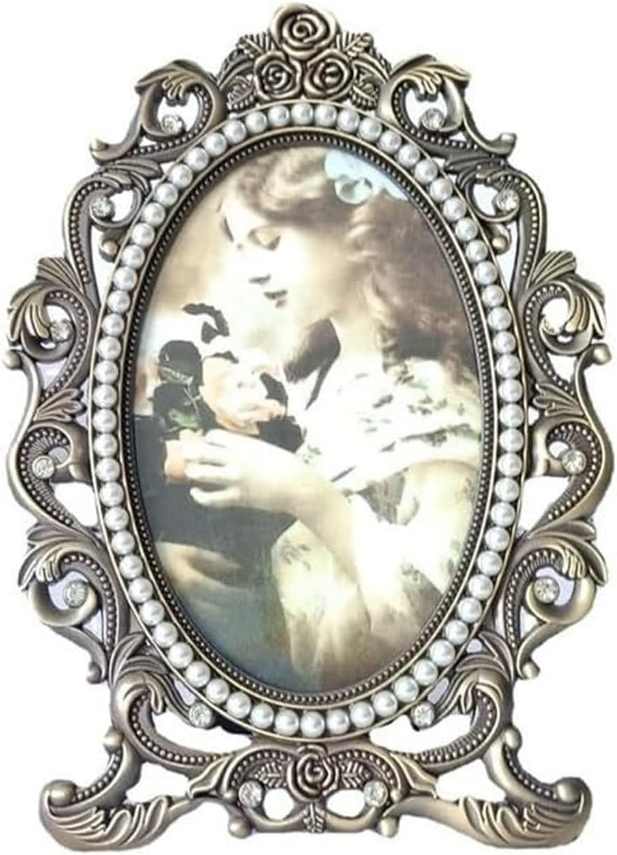 STBTOO 6 Inch Metal Frame for Family Decor and Wedding Photos