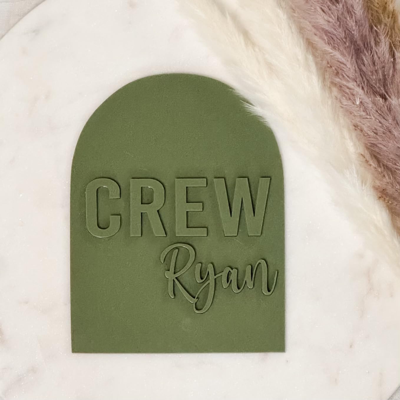 Custom Acrylic Baby Name Sign - 3D Wall Plaque with Two Colors