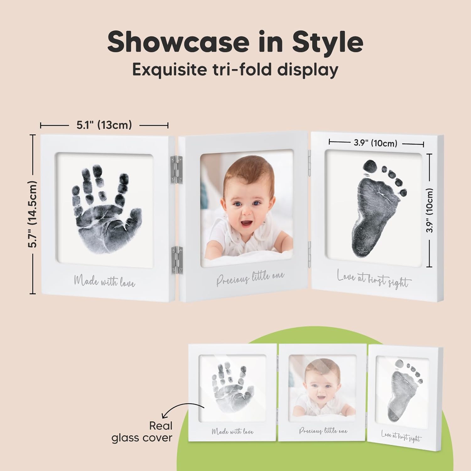 KeaBabies Baby Hand Footprint Kit - Keepsake Frame for Newborns