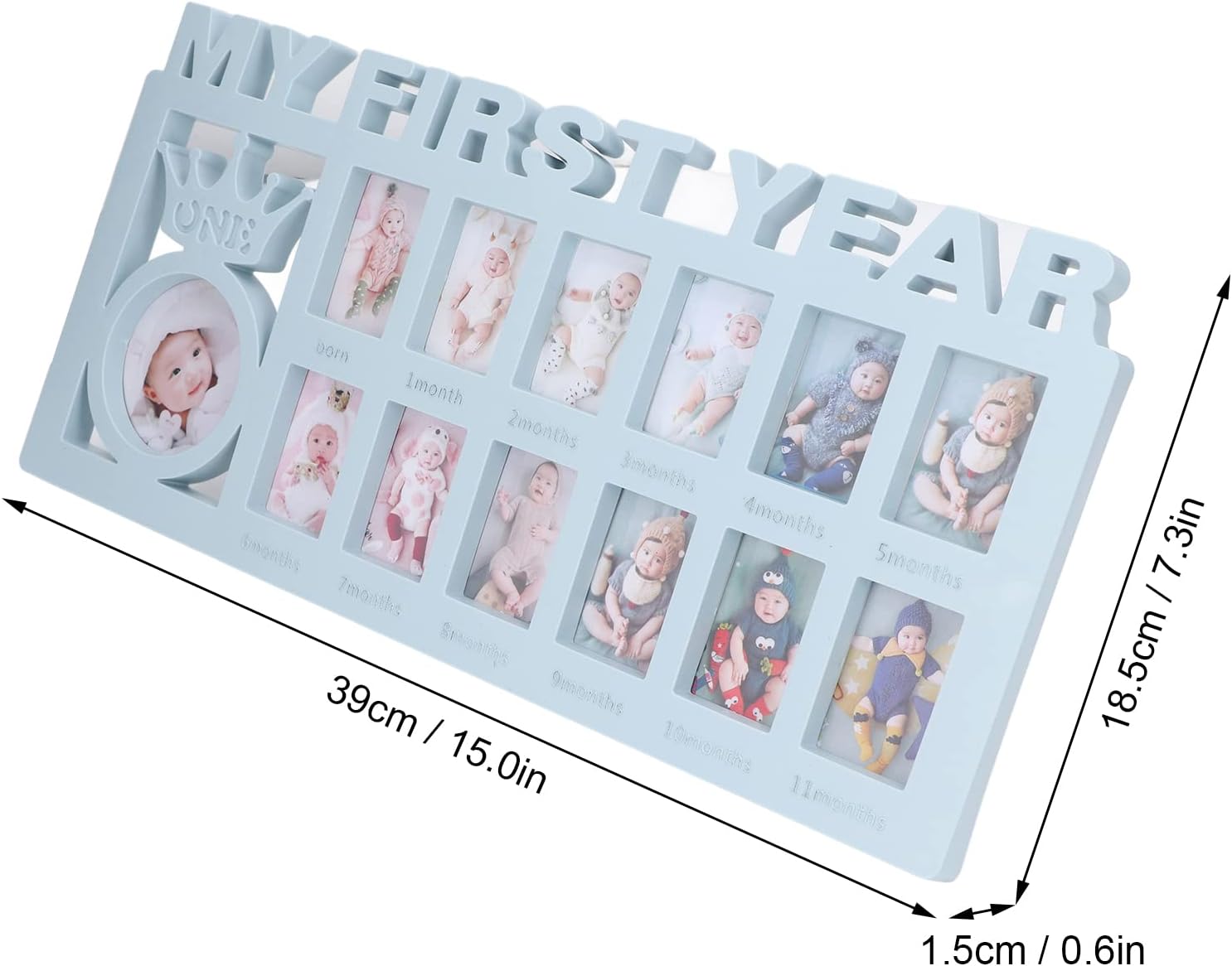 Zerodis First Year Baby Keepsake Frame 12 Months Photo Display