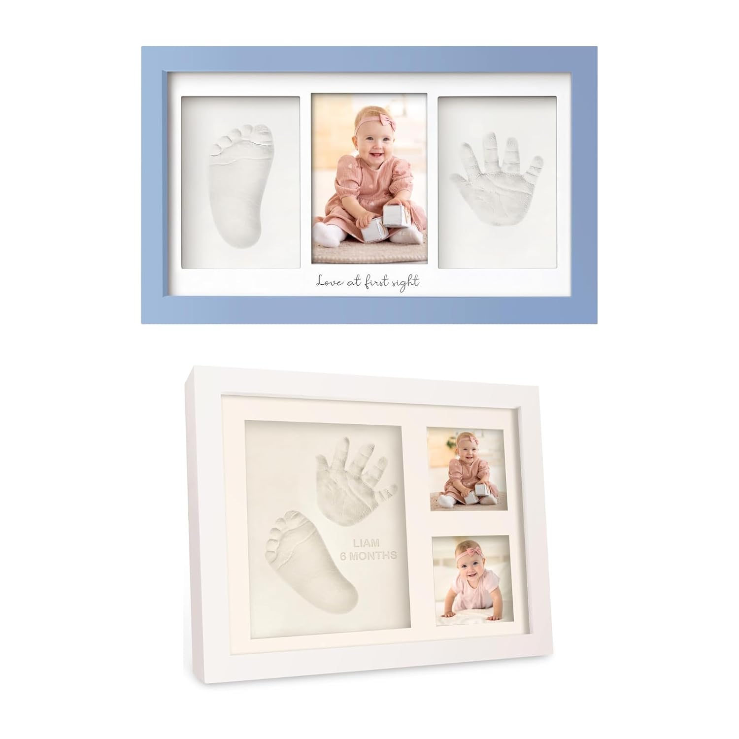 KeaBabies Baby Keepsake Frame with Hand and Footprints