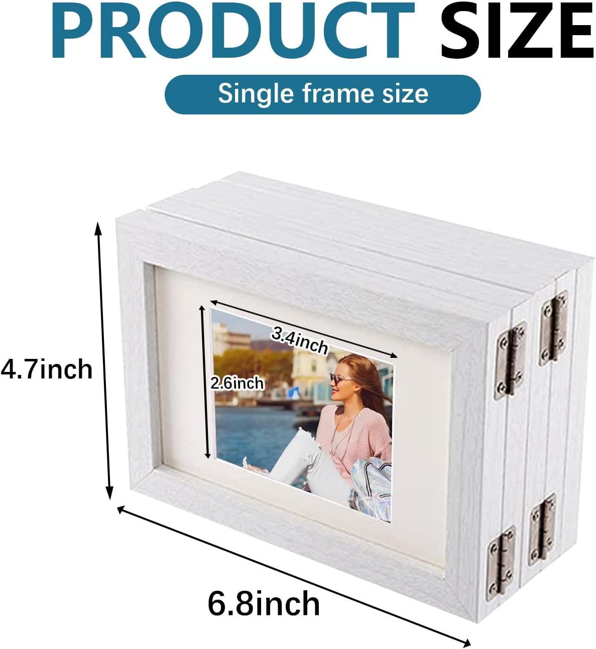 5 Folding Ultrasound Picture Frame Natural Wood 68 x 47 1