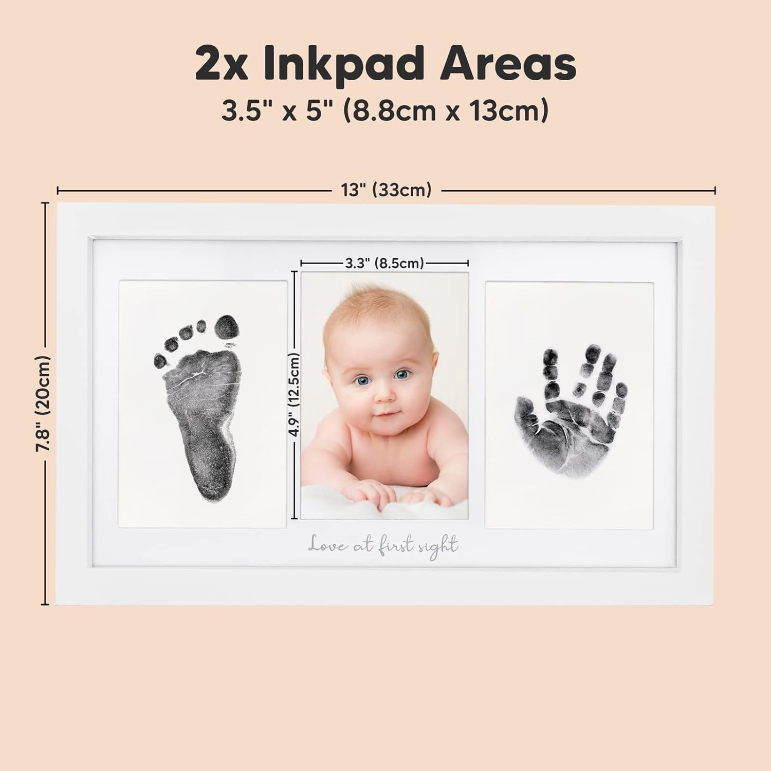 KeaBabies Baby Footprint Kit and Frame