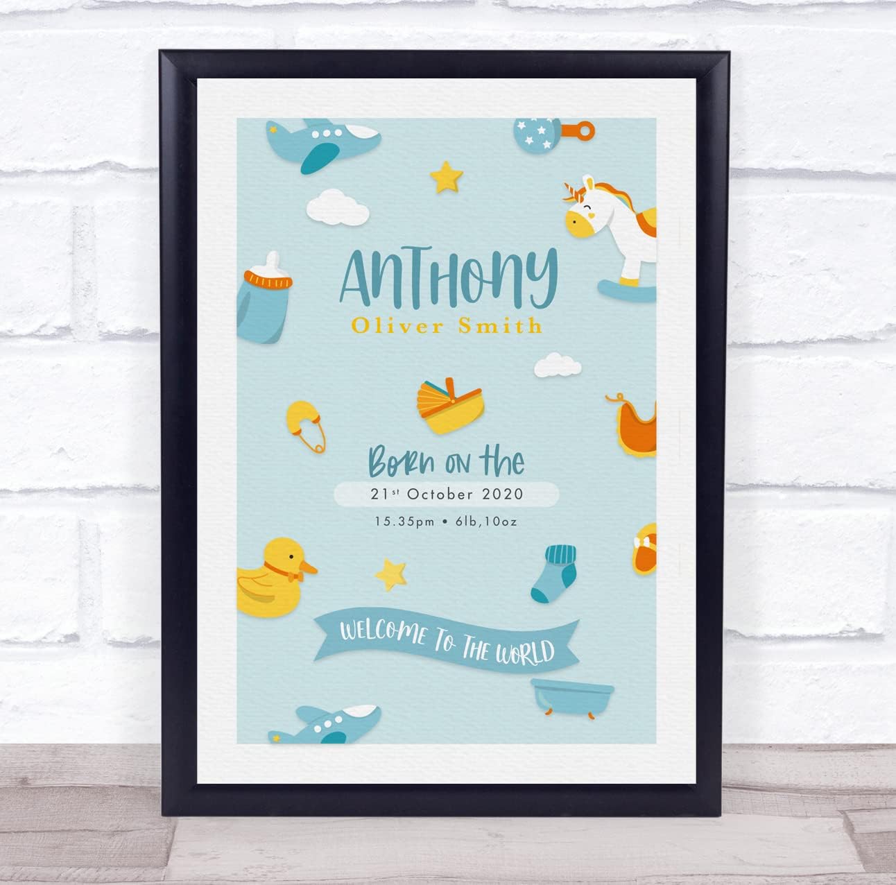 New Baby Birth Details Christening Keepsake Box