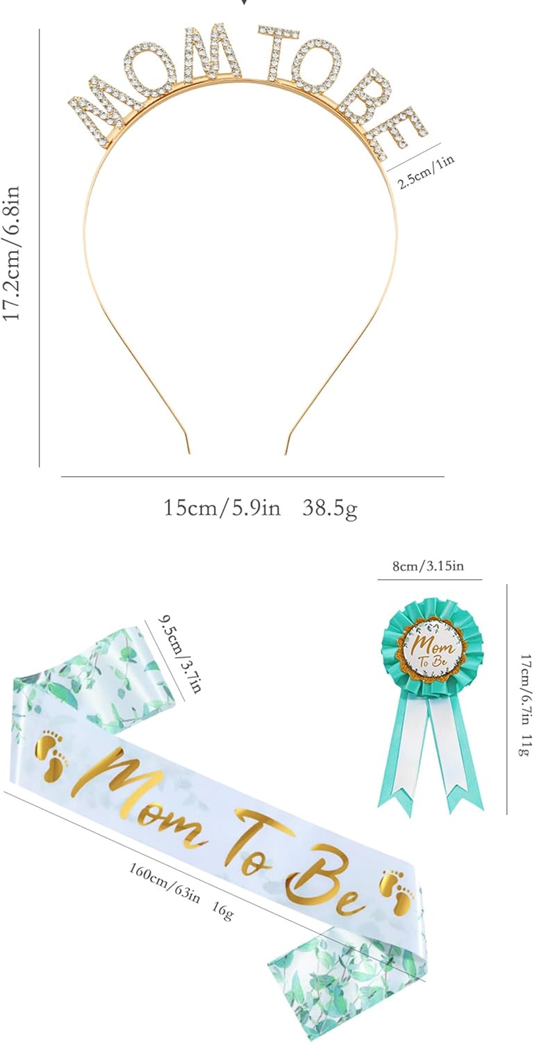 3 PCS Mom Dad to Be Pin and Maternity Sash Set