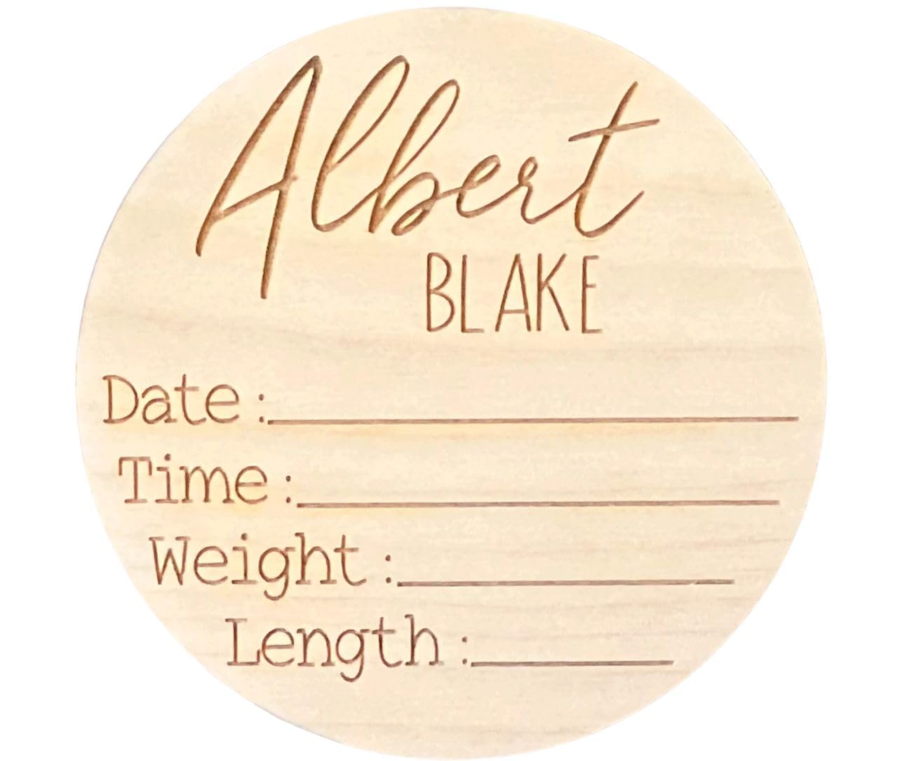 Personalized Newborn Announcement Sign - Wooden Birth Sign