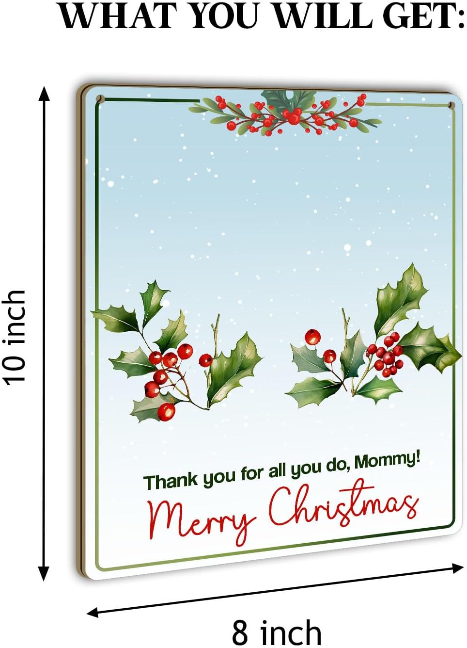 DIY Handprint Christmas Gift for Mom 8x10 Inches