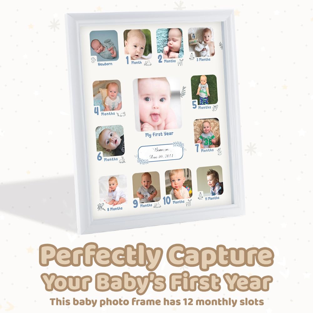 Baby First Year Collage Frame 11x13 Wood