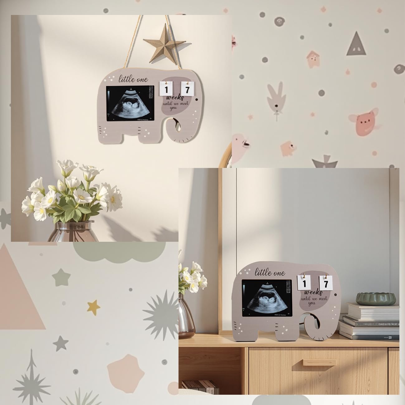 Ultrasound Picture Frame with Countdown for Pregnancy Gift