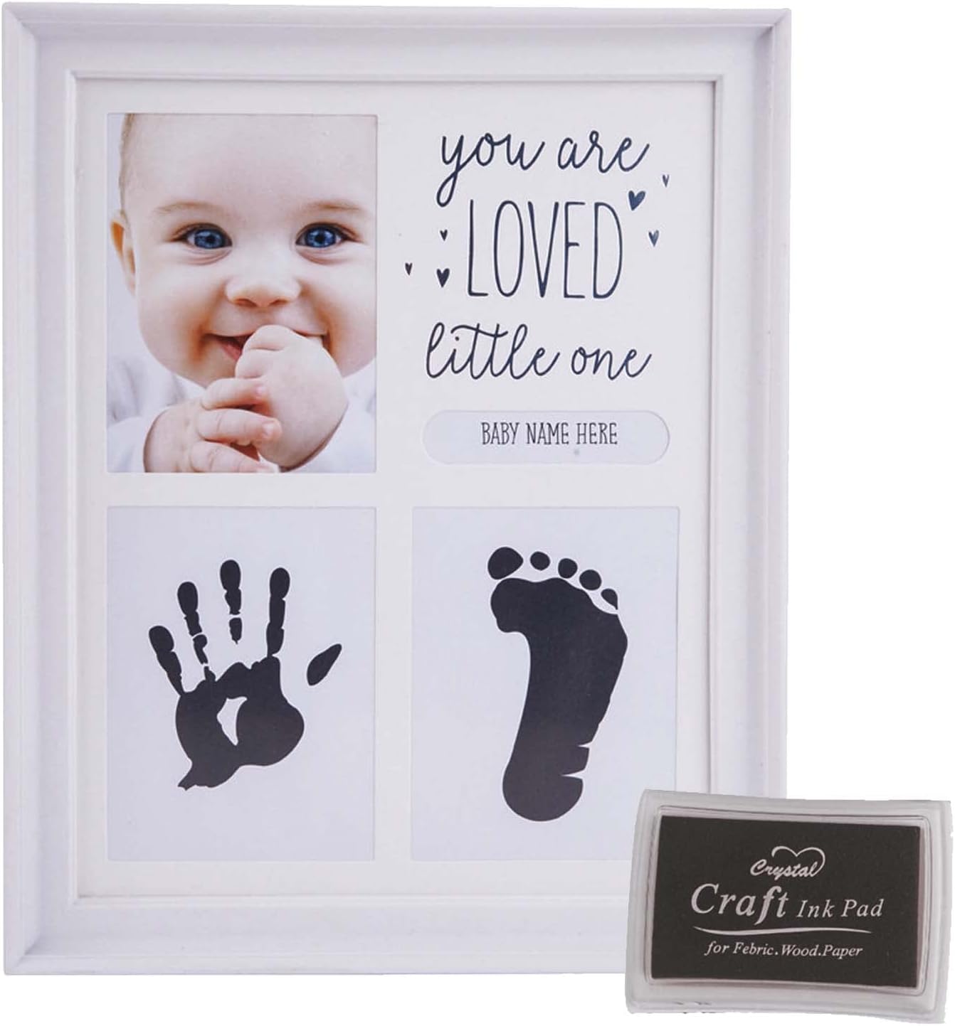 TRLREQ Baby Handprint Footprint Memory Frame Kit