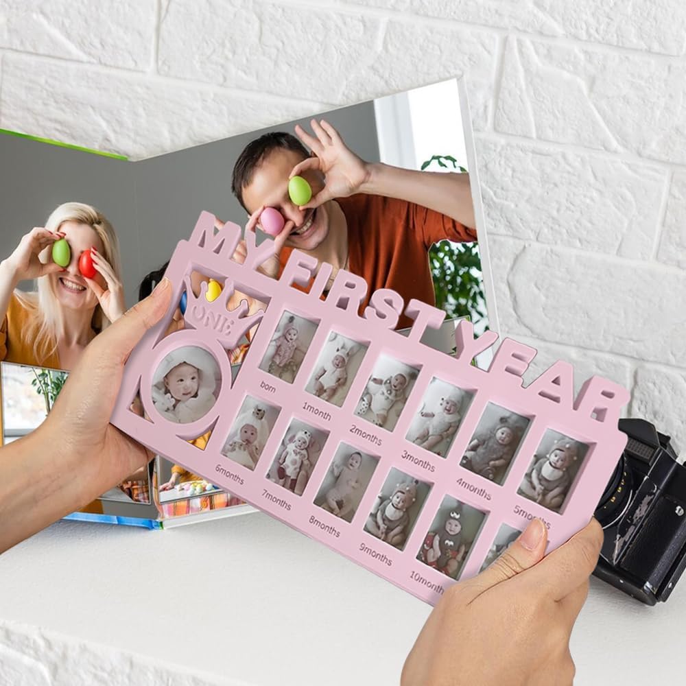Elfzone My First Year Photo Frame Pink