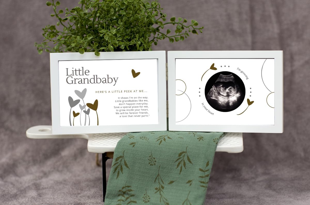 Little Grandbaby Ultrasound Frame for Grandparents - Keepsake with Sweet Poem