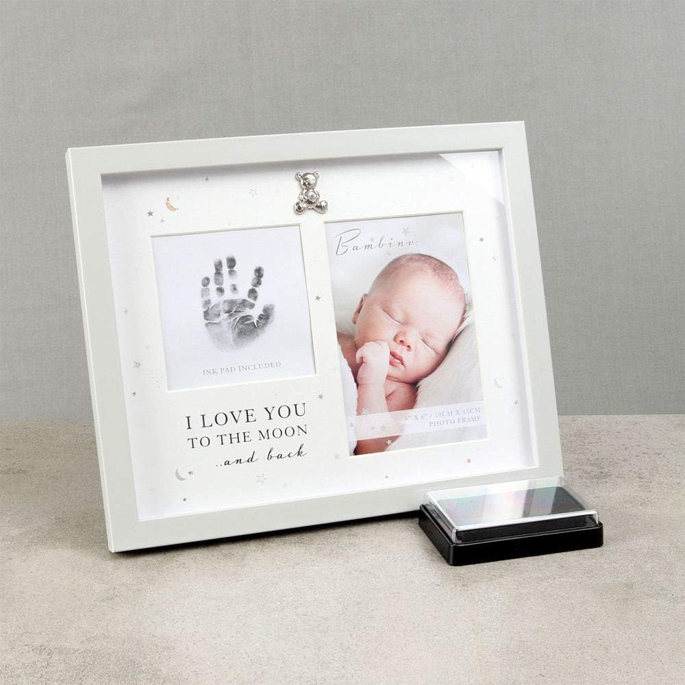 Juliana Bambino Baby Love You To Moon and Back Hand Print Photo Frame