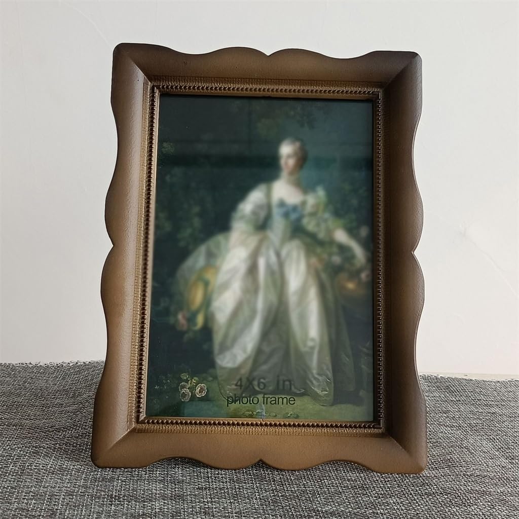 Retro Vintage Metal Photo Frame 4x6 Inches