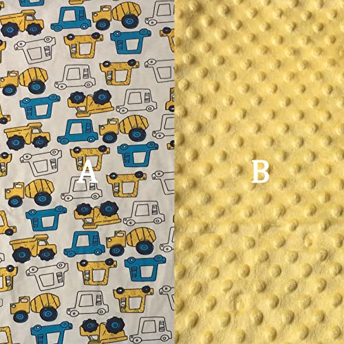 Upalupa Baby Security Blanket Yellow Car 21x18 Inch