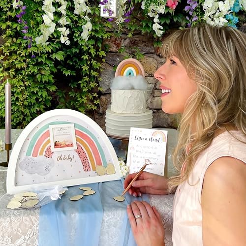 Boho Rainbow Frame Baby Shower Keepsake