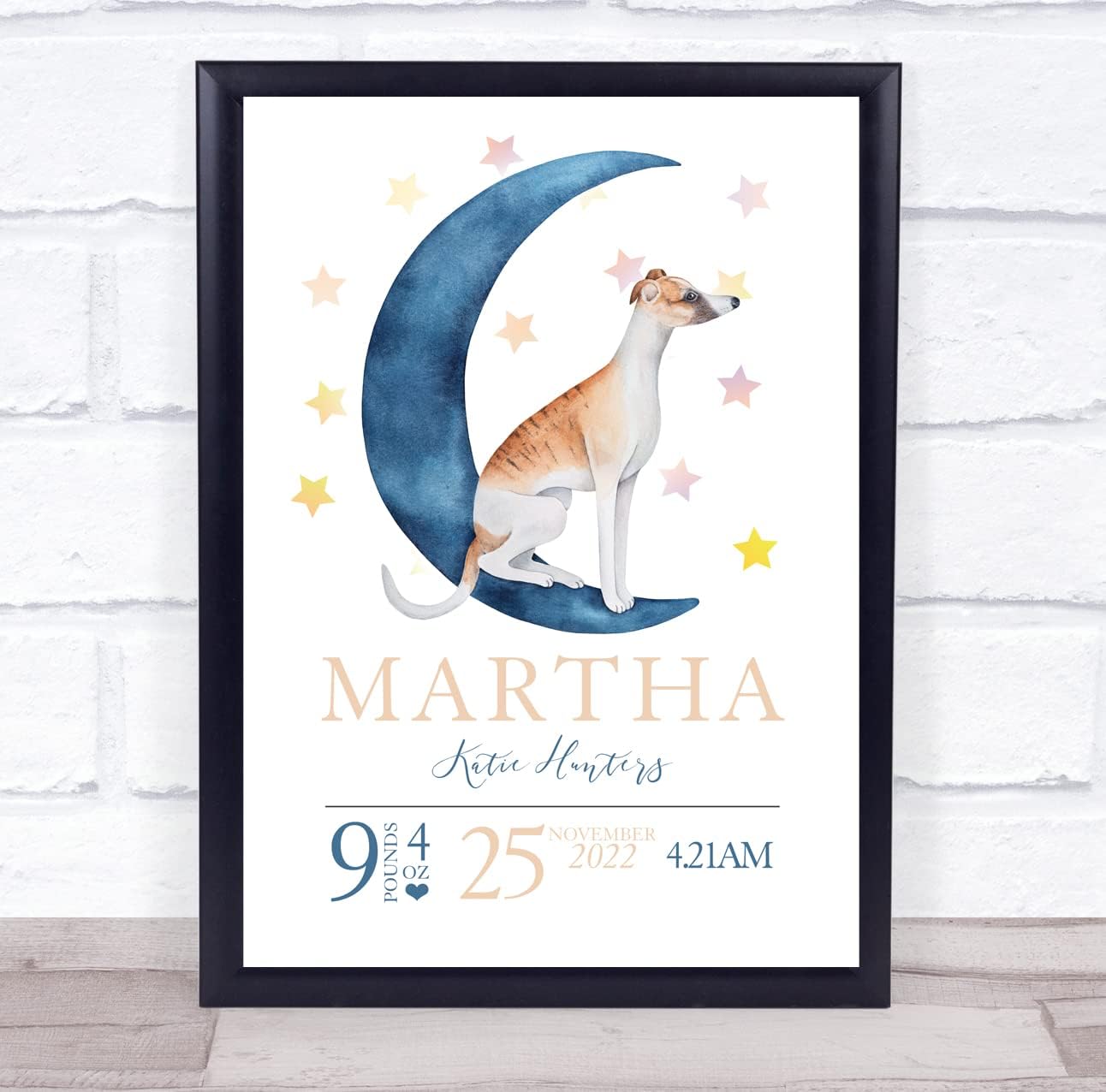 The Card Zoo Baby Moon Dog Keepsake Print