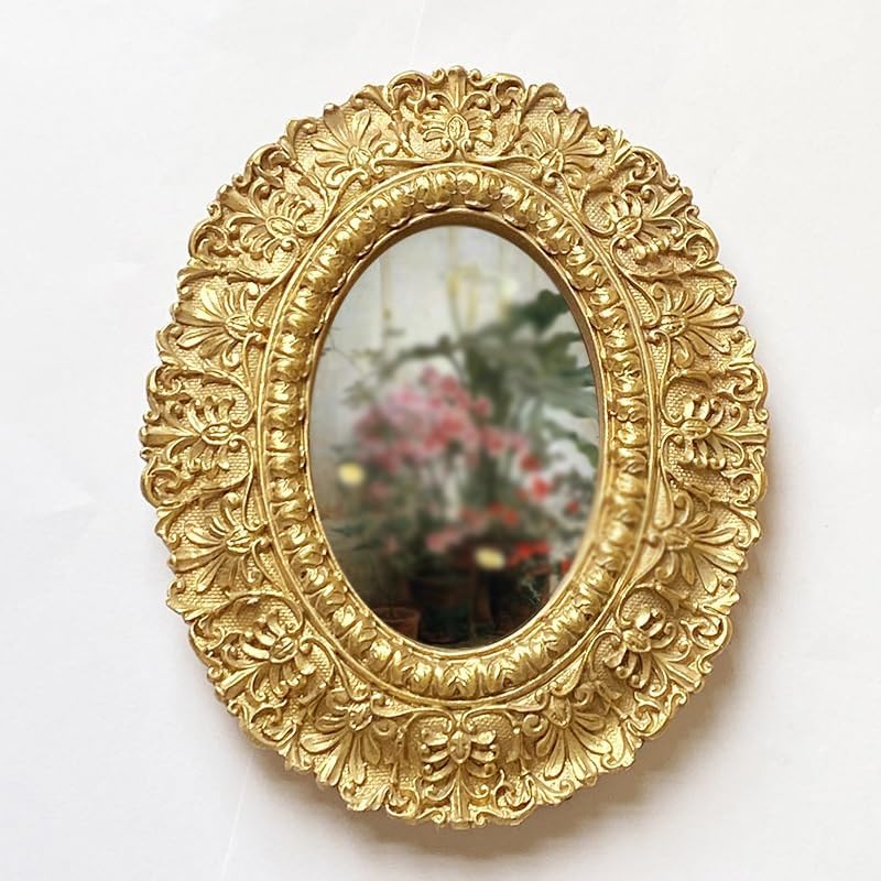 STBTOO Vintage Oval Carved Resin Frame Wall Ornament
