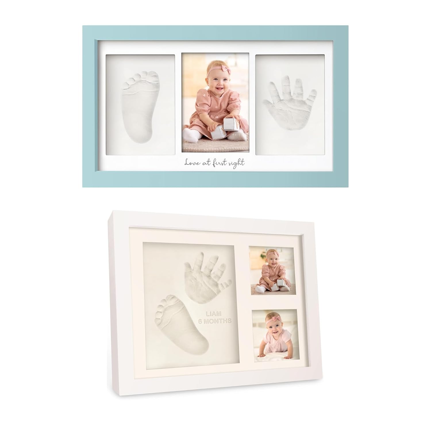 KeaBabies Baby Footprint Handprint Kit - Keepsake Frame Set