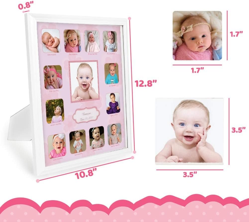 Collage Photo Frame for Baby First Year Keepsake