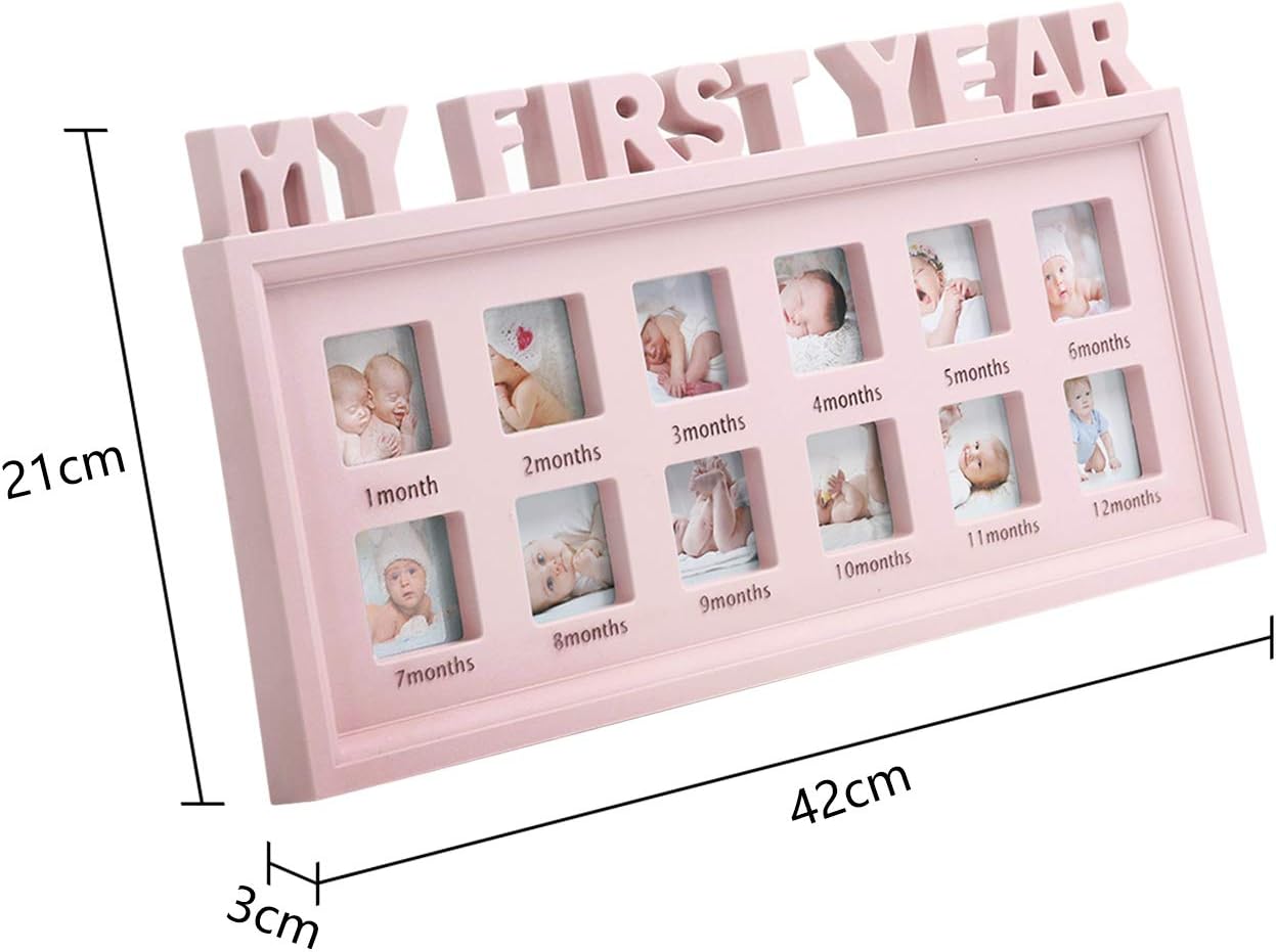 Baby First Year Photo Frame Keepsake 42x21cm