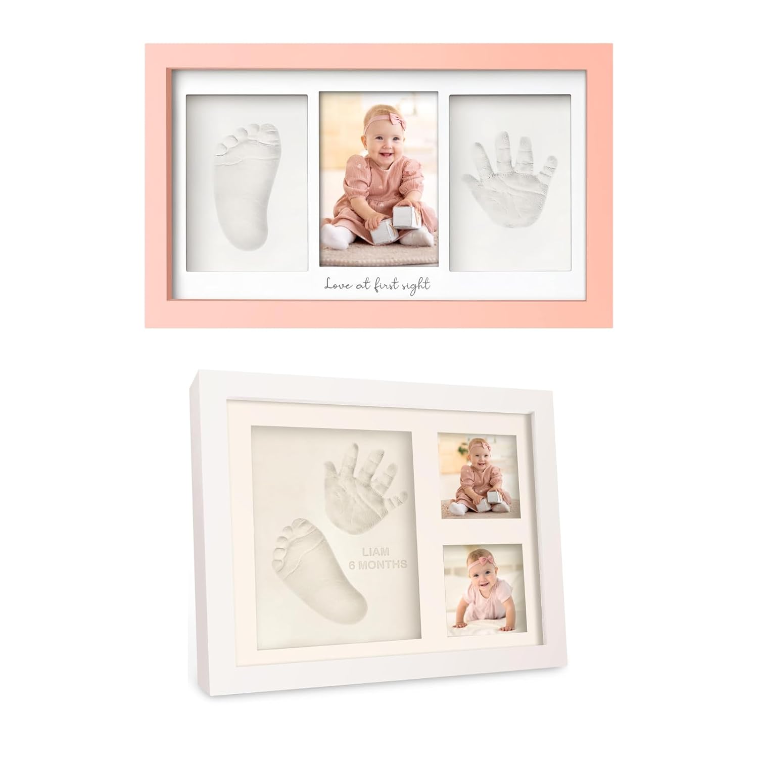KeaBabies Baby Footprint Handprint Kit with Frame - Keepsake for Newborns