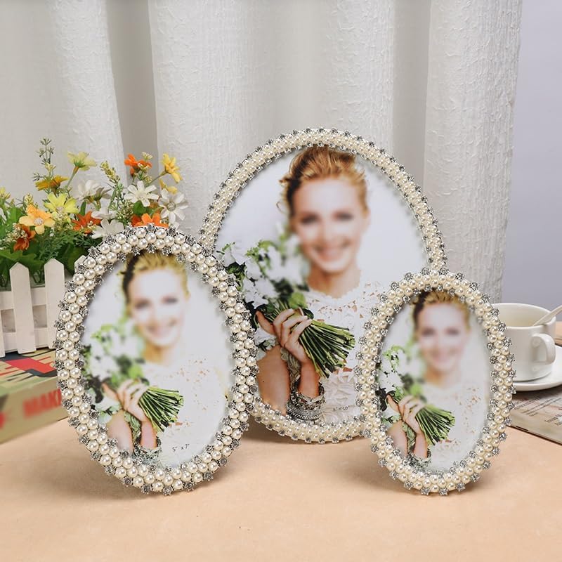 STBTOO Pearl Metal Picture Frame Pendulum Decor