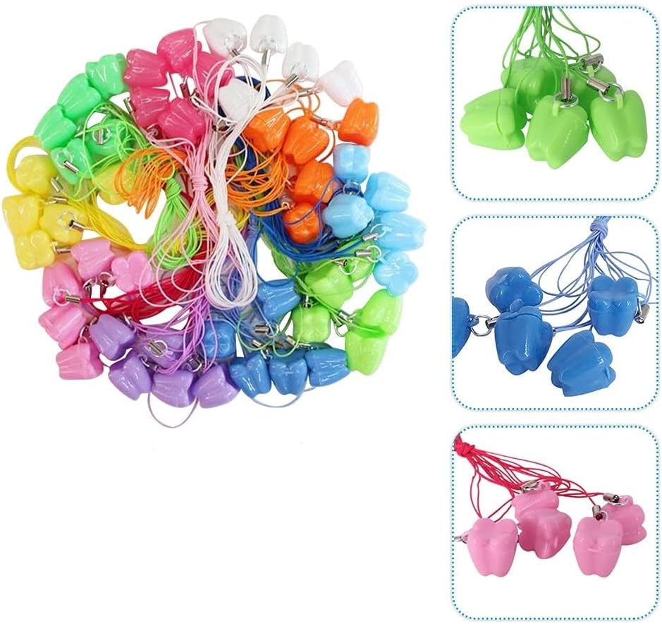 100 Pcs Lost Teeth Saver Necklace Holder