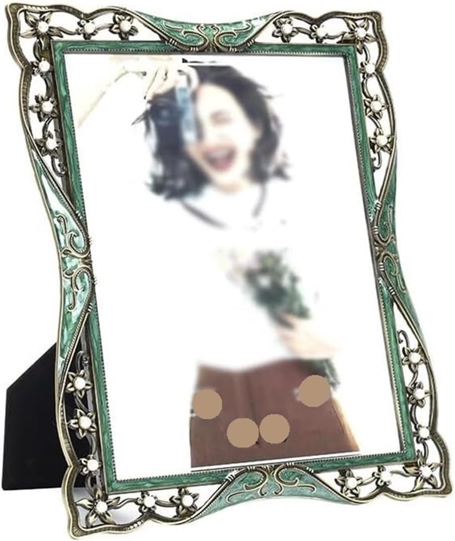 Jade Green Metal Frame Home Decor 6 Inches