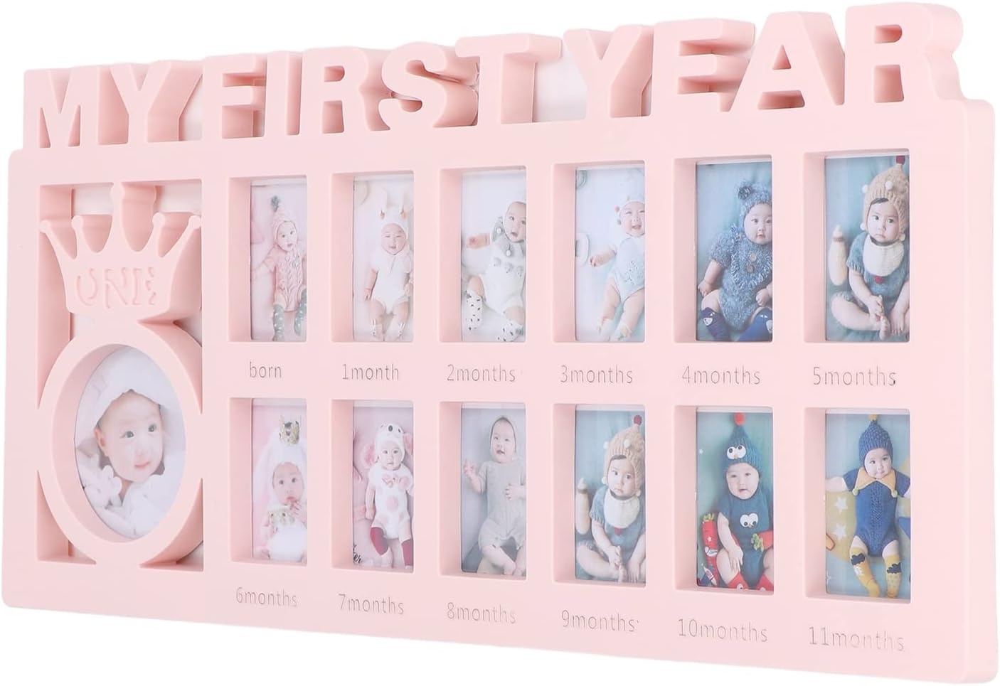 CHICIRIS Newborn First Year Photo Frame with 12 Slots