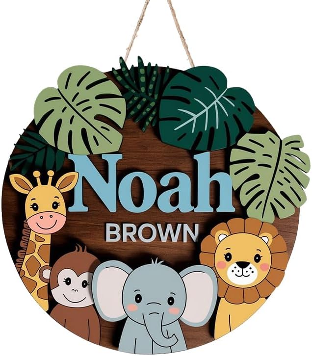 Personalized Wooden Name Sign for Baby Room Decor 1