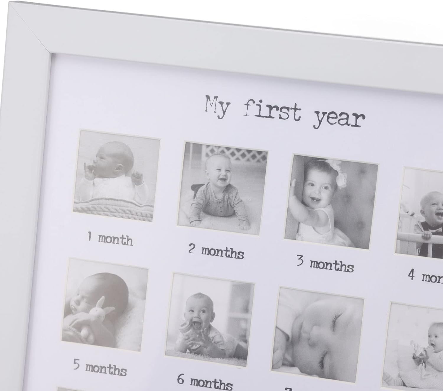 Babys First Year Photo Frame with 12 Month Collage