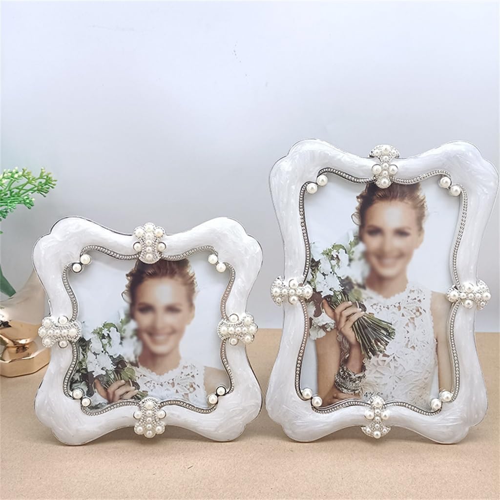 White Metal Frame Set for Wedding Keepsakes