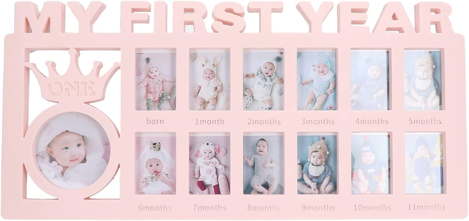 My First Year Picture Frame with 12 Months