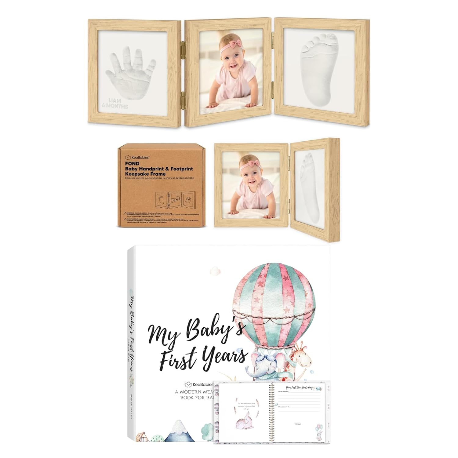 KeaBabies Baby Shower Gift Memory Book Kit 1