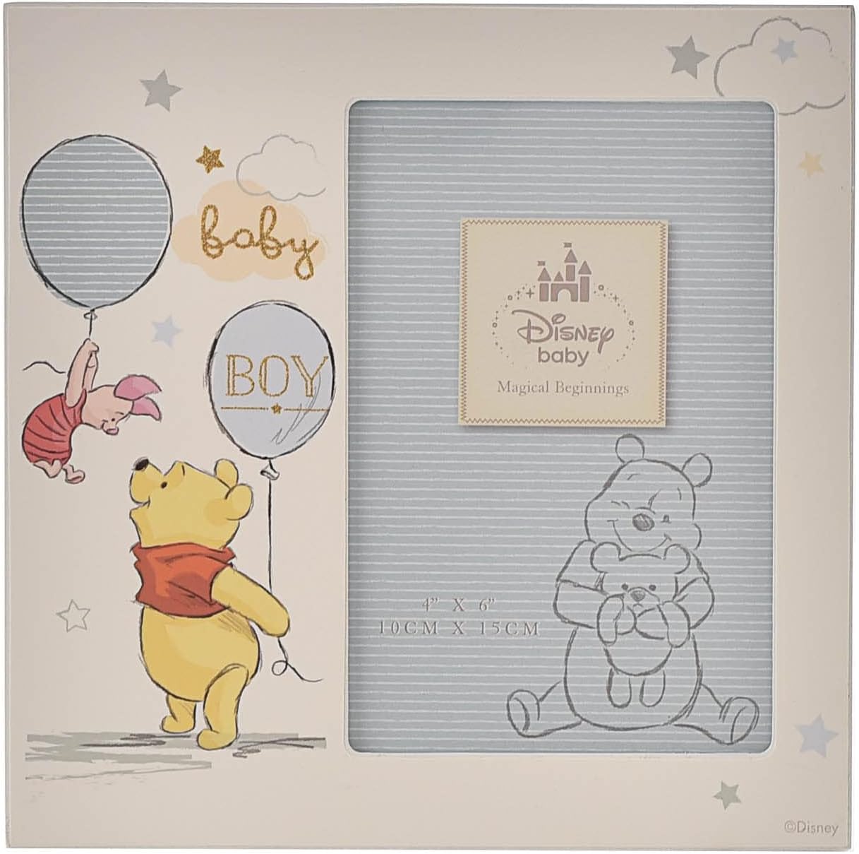 Happy Homewares Magical Beginnings Winnie The Pooh 4x6 Photo Frame 1