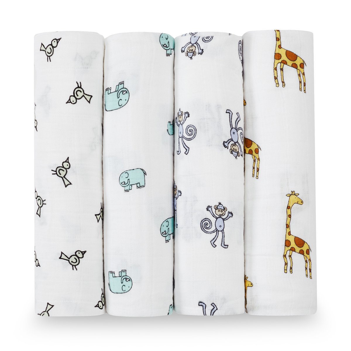aden anais Jungle Jam Muslin Swaddle Blanket 4 Pack