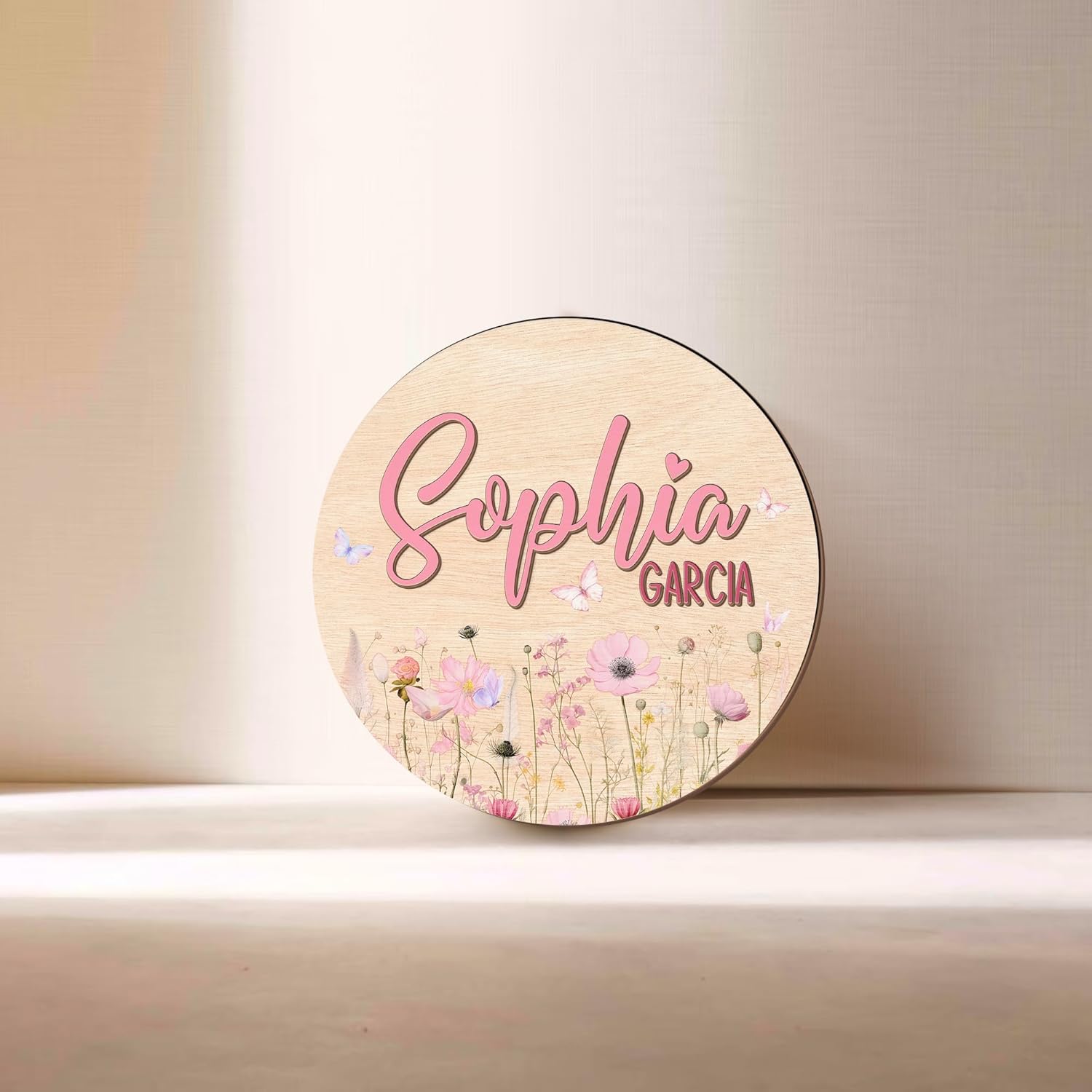 Personalized Wooden Name Sign for Baby Room Decor