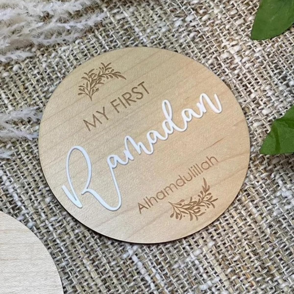 My First Ramadan Wooden Milestone Plaque Cherished Keepsake Baby Photoshoot Prop Newborn Decor Eid Decor