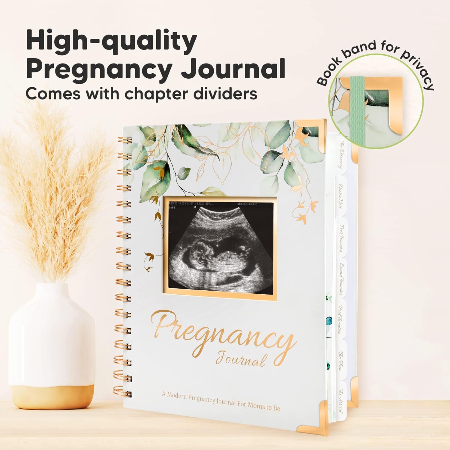 KeaBabies Inkless Hand Footprint Kit with Pregnancy Journal
