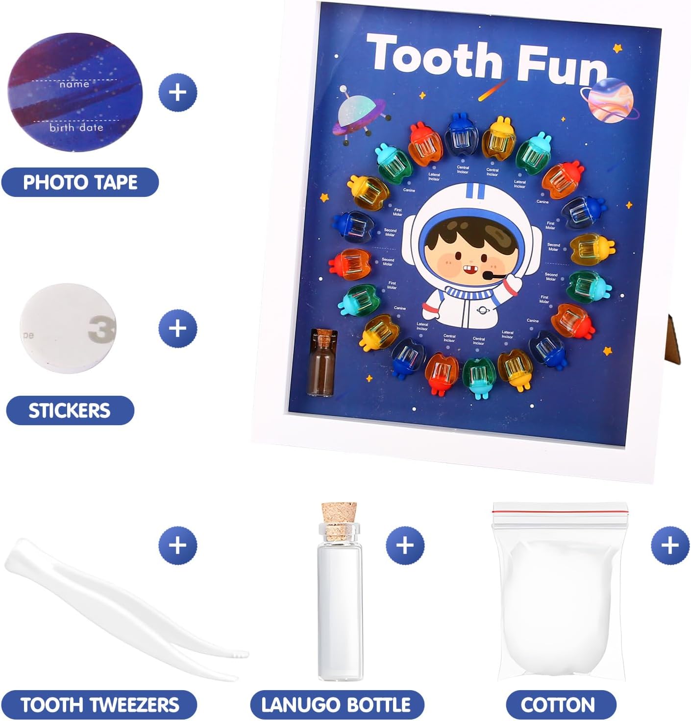 Baby Tooth Keepsake Box Astronaut Blue