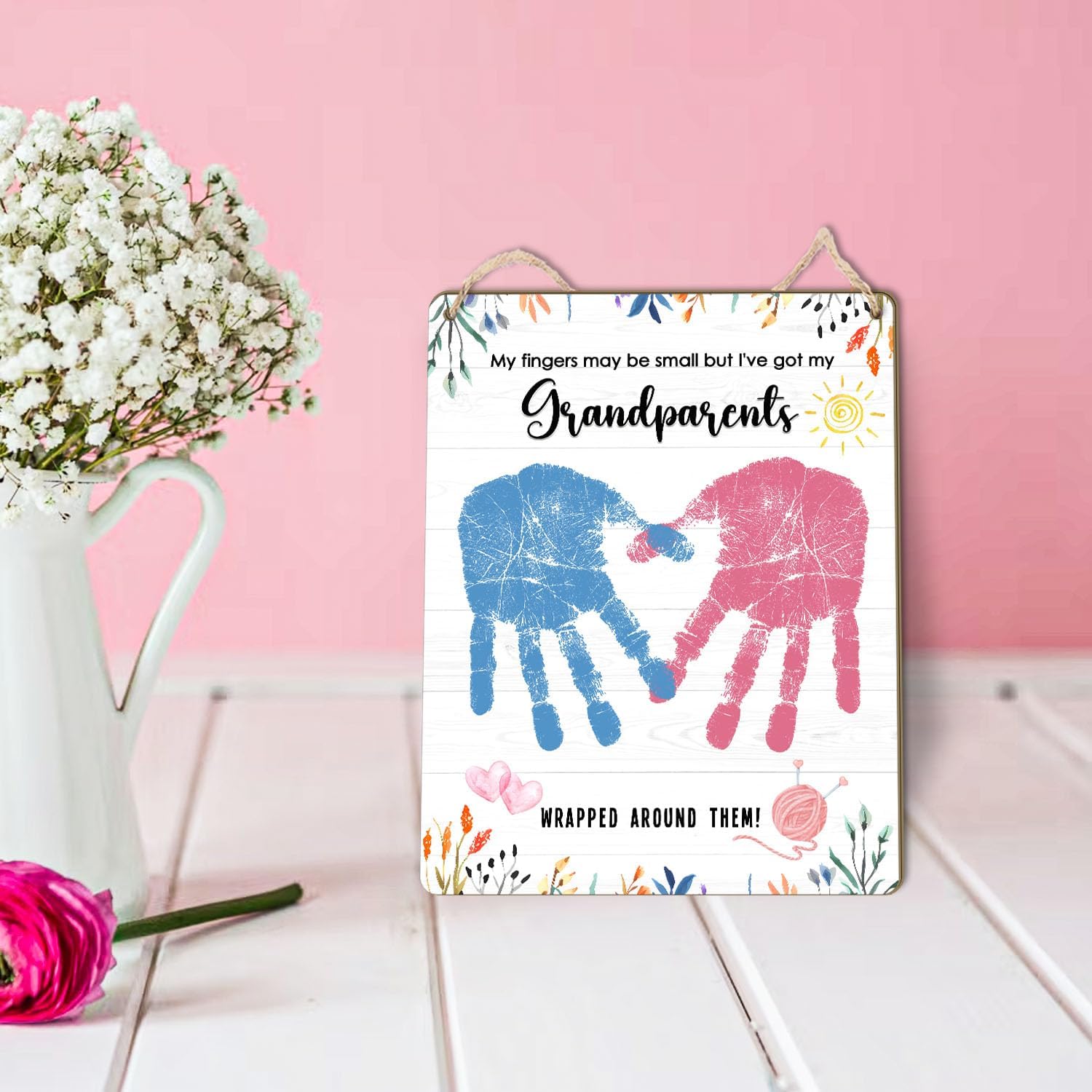 DIY Custom Handprint Keepsake for Grandparents